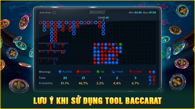 lưu ý khi sử dụng tool baccarat